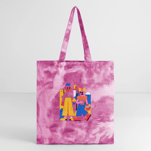 Bold Geometric Duo Pop Art - Tie Dye Tote Bag