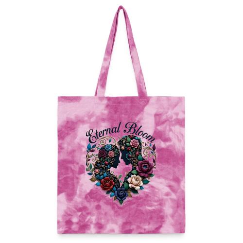 Eternal Bloom Embrace T-Shirt - Tie Dye Tote Bag
