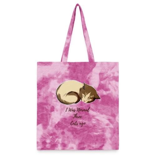 I Was Normal Three Cats Ago Funny Cat T-Shirt - Tie Dye Tote Bag