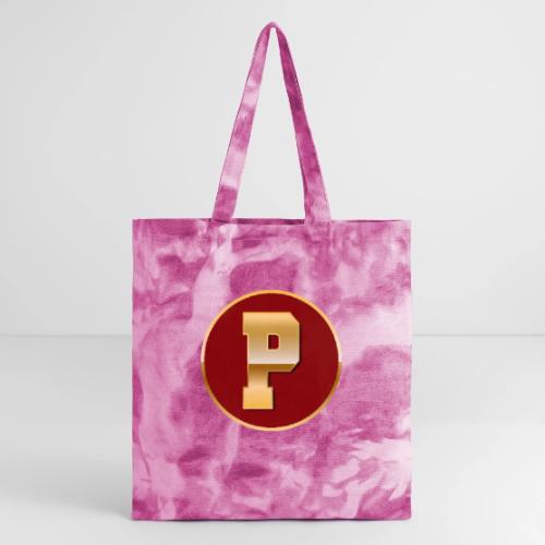 Letter P – Capital Varsity Alphabet Monogram - Tie Dye Tote Bag