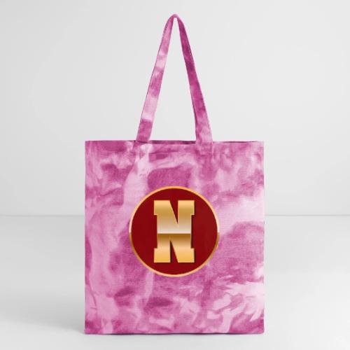Letter N – Capital Varsity Alphabet Monogram - Tie Dye Tote Bag