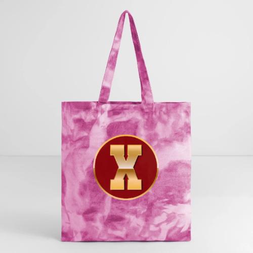 Letter X – Capital Varsity Alphabet Monogram - Tie Dye Tote Bag