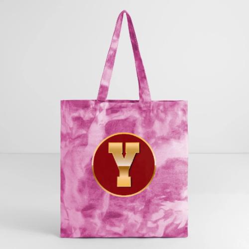 Letter Y – Capital Varsity Alphabet Monogram - Tie Dye Tote Bag