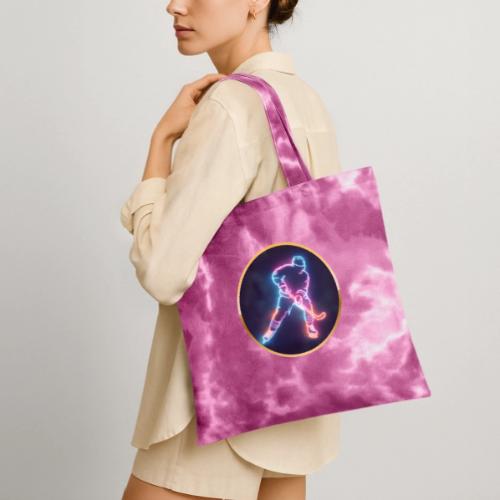 Golden Neon Hockey - Tie Dye Tote Bag