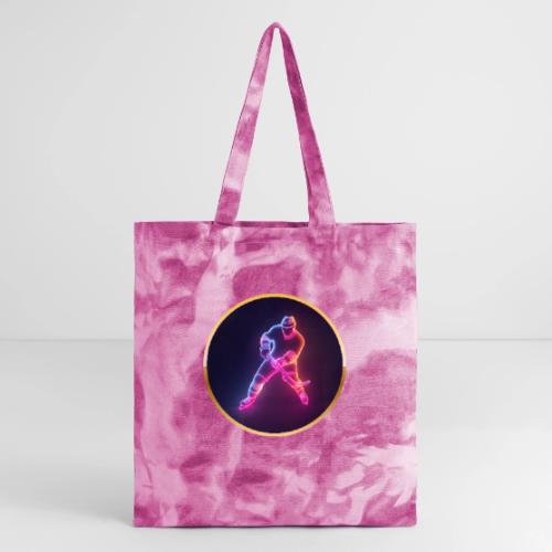 Hockey: Neon Ice Strike - Tie Dye Tote Bag