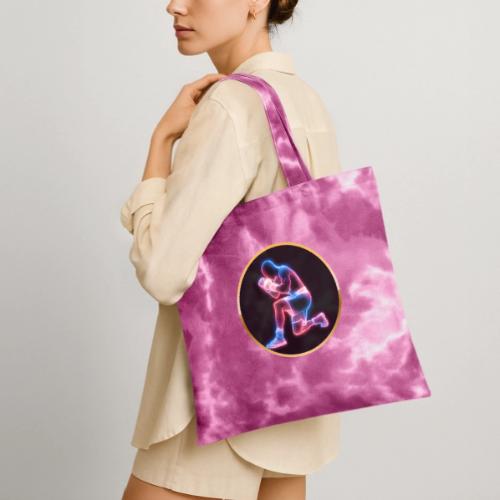 Neon Boxing Focus - Tie Dye Tote Bag