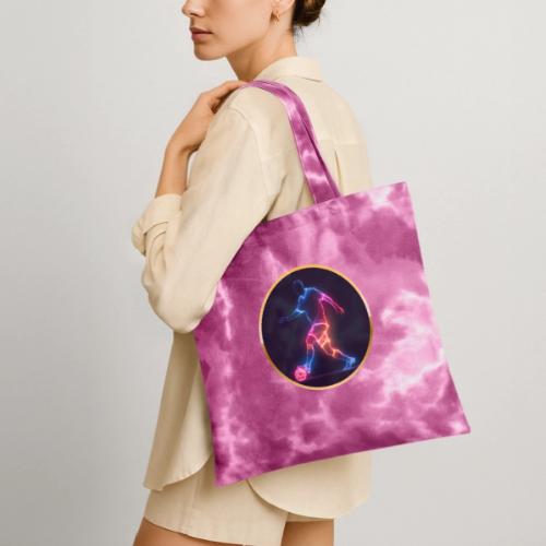 Soccer: Electric Kick Ring - Tie Dye Tote Bag