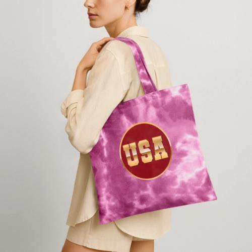 Golden USA Seal - Tie Dye Tote Bag