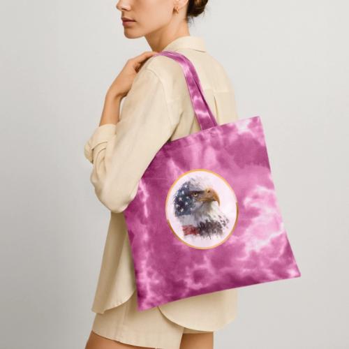USA: Patriot Wing Emblem - Tie Dye Tote Bag