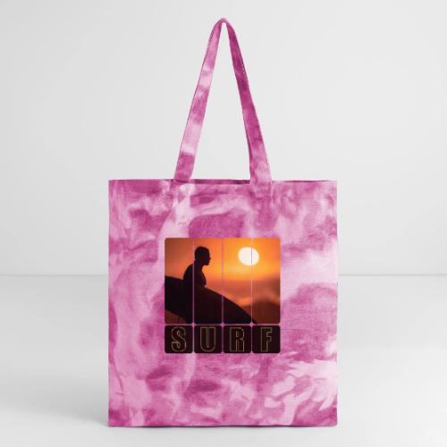 Surfing: Sunset Surf Panels - Tie Dye Tote Bag