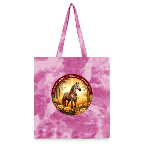 Year of the Horse Guardian T Shirt, Lunar New Year - Tie Dye Tote Bag