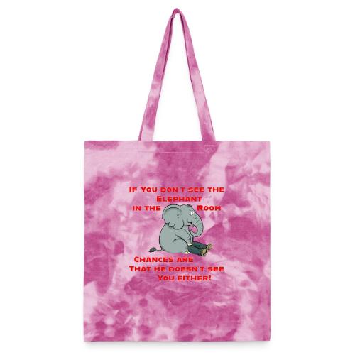 Elephant in the Room Meme - Tie Dye Tote Bag