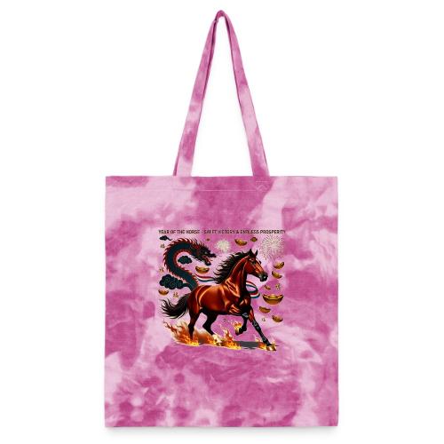 Year of the Horse Victory T Shirt, Lunar New Year - Tie Dye Tote Bag