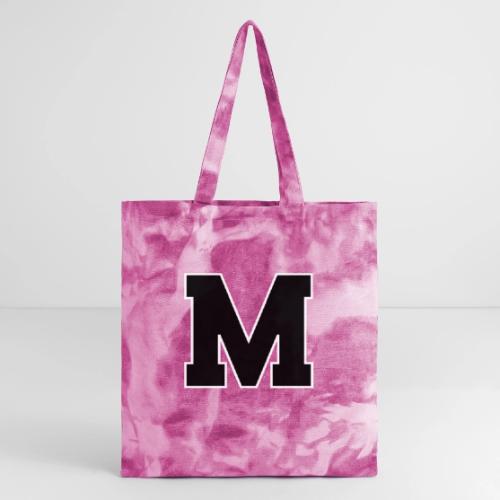 Varsity Letter M Collegiate Alphabet Art - Tie Dye Tote Bag
