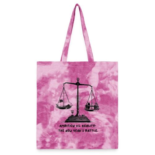 Ambition vs. Reality T-Shirt, Mug, & Leggings - Tie Dye Tote Bag