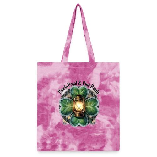 Pinch-Proof Lantern Clover T-Shirt - Tie Dye Tote Bag