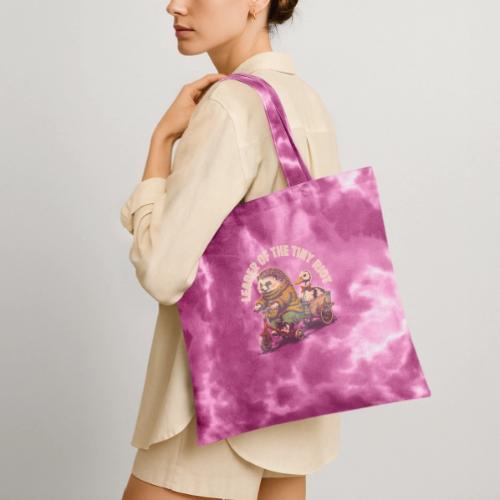 Leader of the Tiny Riot Design - Tie Dye Tote Bag