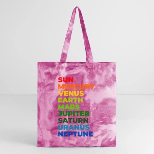 Color the solar system - Tie Dye Tote Bag