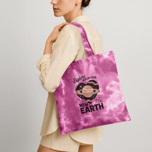 Explore Kepler-452b – New Earth Adventure - Tie Dye Tote Bag