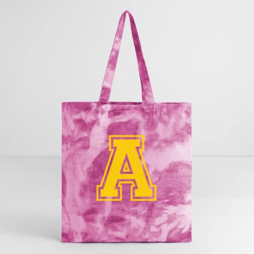 Letter A – Capital Athletic Alphabet Monogram - Tie Dye Tote Bag