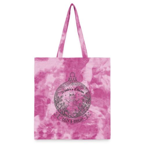 Festive Snowman T-Shirt - Tie Dye Tote Bag