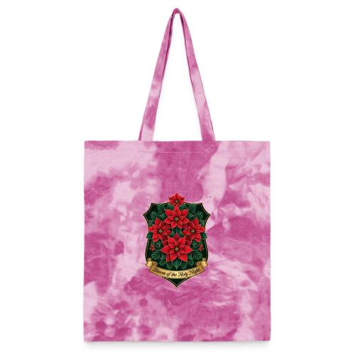 Poinsettia Crest T-Shirt - Tie Dye Tote Bag