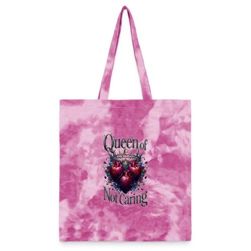 Queen of Not Caring T-Shirt - Tie Dye Tote Bag