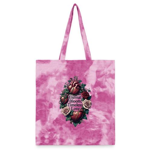 Eternal Bloom Timeless Love Entwined Hearts T-Shir - Tie Dye Tote Bag