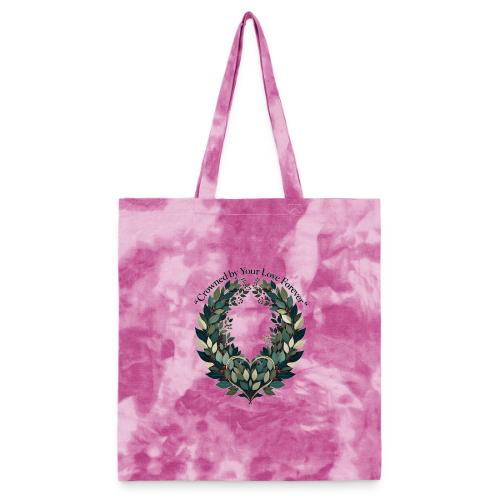 Crowned by Your Love Forever Laurel Wreath T-Shirt - Tie Dye Tote Bag