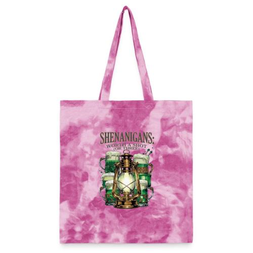 Worth a Shot Lantern Toast Graphic Tee - Tie Dye Tote Bag