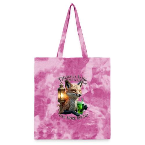 Emerald Alibi Fox Graphic Tee - Tie Dye Tote Bag