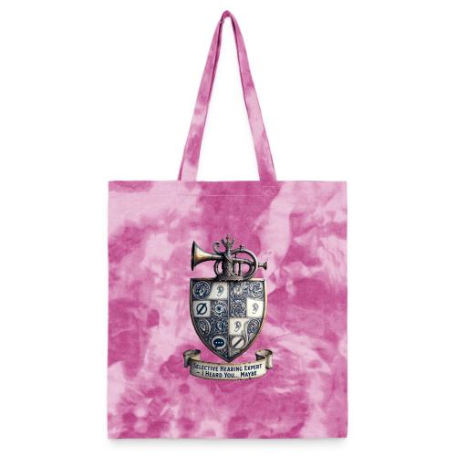 Selective Hearing Expert Crest T Shirt - Tie Dye Tote Bag