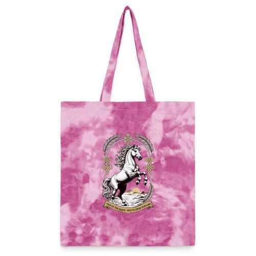 Year of the Horse Rearing T Shirt, Lunar New Year - Tie Dye Tote Bag
