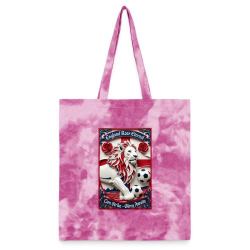 England Lion Soccer T Shirt, Football Pride Gift - Tie Dye Tote Bag