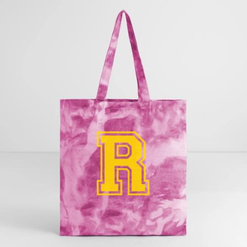 Letter R – Capital Athletic Alphabet Monogram - Tie Dye Tote Bag