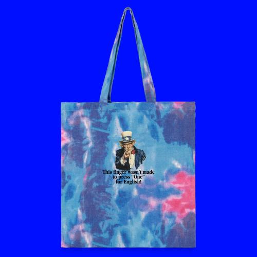 Uncle Sam - Finger - Tie Dye Tote Bag