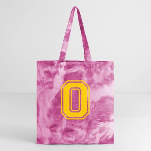Letter O – Capital Athletic Alphabet Monogram - Tie Dye Tote Bag