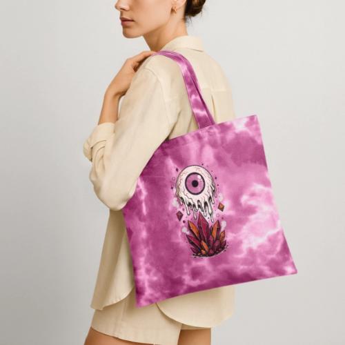 Melting Eyeball - Tie Dye Tote Bag