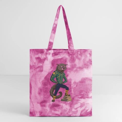 Raccoon Ranger in Neon Armor - Tie Dye Tote Bag