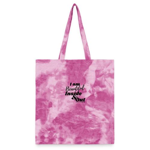 I am Beautiful - Inside and Out | Black Type - Tie Dye Tote Bag
