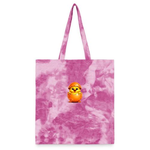 Easter Chick Orange - Tie Dye Tote Bag