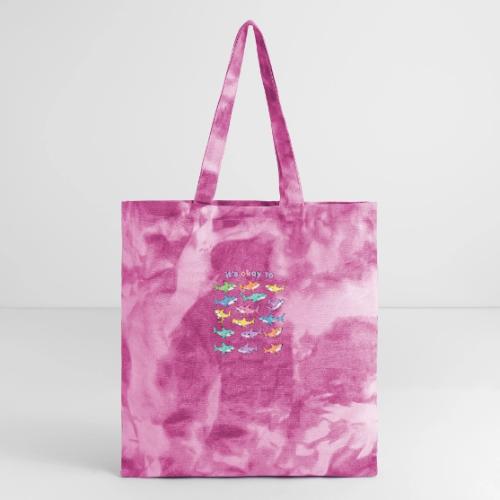 It’s Okay To – Cute Pastel Shark - Tie Dye Tote Bag