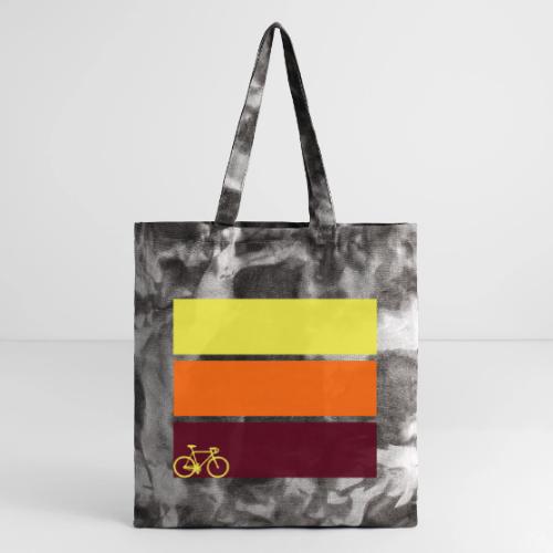 tricolor with bicycle - Tie Dye Tote Bag
