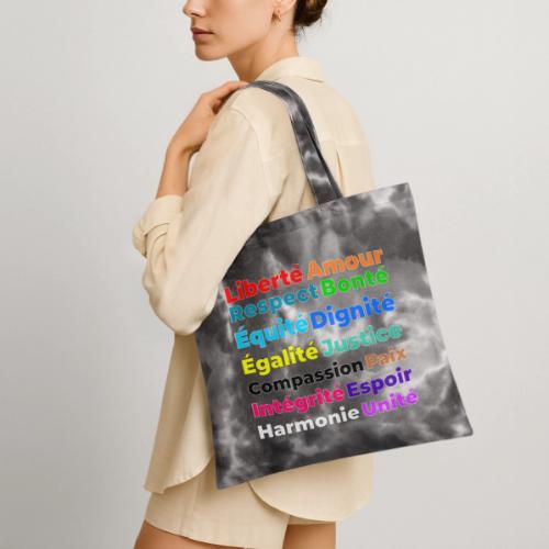 Words of Light - Tie Dye Tote Bag