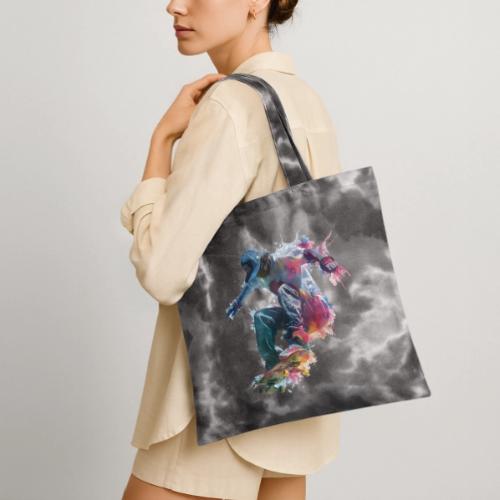 Skateboarding: Ride the Colors - Tie Dye Tote Bag
