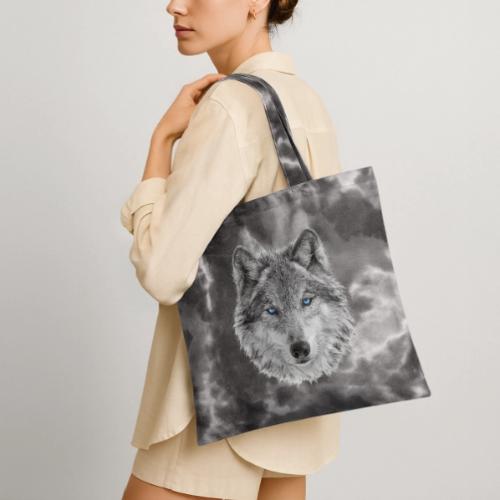 Frost-Eyed Alpha - Tie Dye Tote Bag