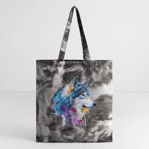 Splash-Art Wolf Head - Tie Dye Tote Bag