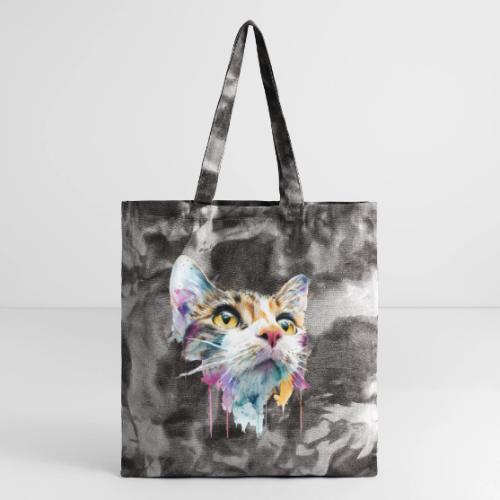 Chromatic Cat Splash - Tie Dye Tote Bag
