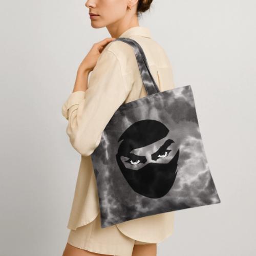 Shadow Veil Warrior - Tie Dye Tote Bag