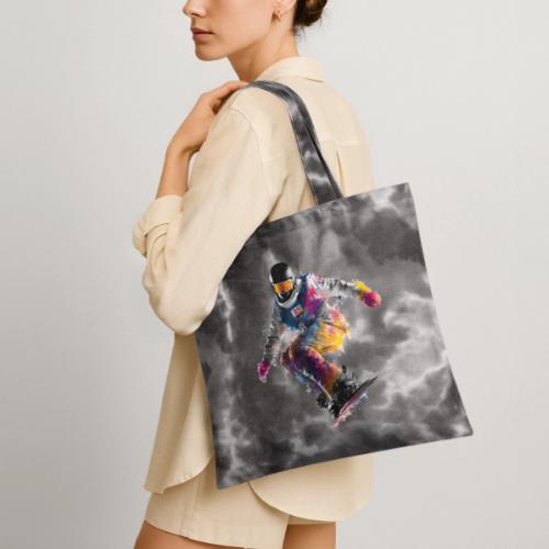 Snowboarding: Frozen Palette - Tie Dye Tote Bag